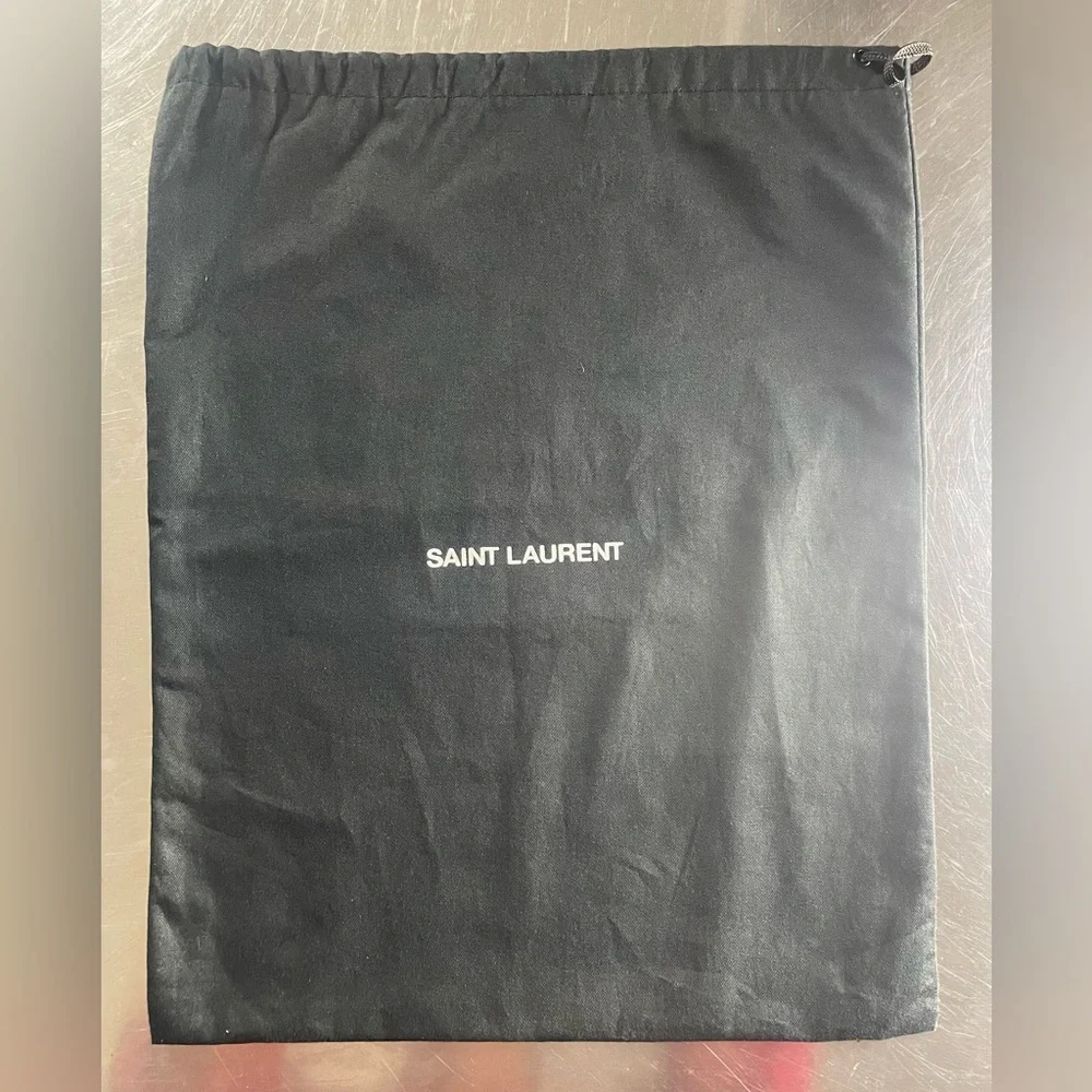 SAINT LAURENT Black Drawstring Dust Bag